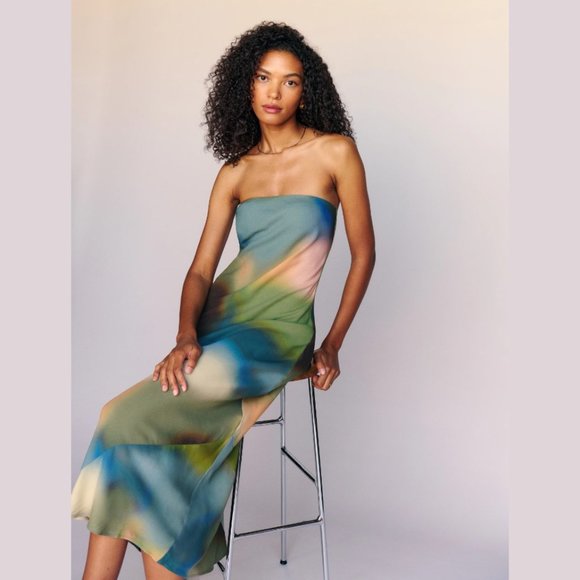 Reformation Joana Dress | Blur 🎉 SALE 🎀 NEW - Picture 7 of 10